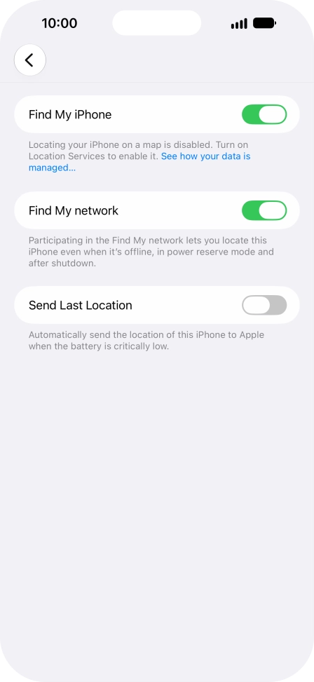 Press the indicator next to 