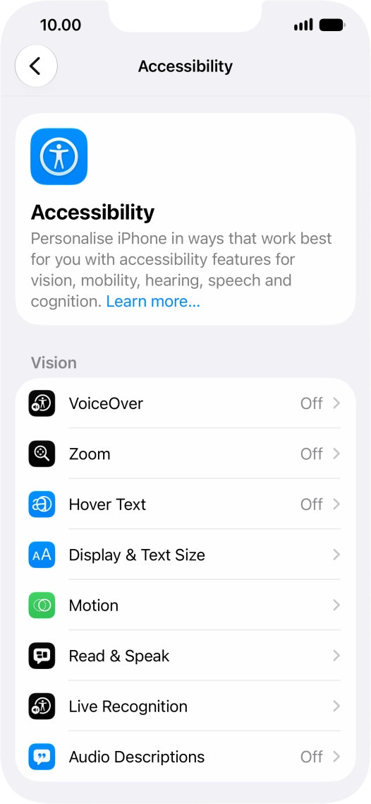 Press the required category below 