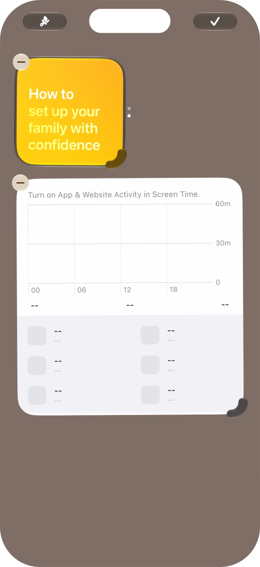 Press the confirm icon.