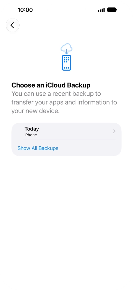 Press the required backup and your phone restores the content of the selected backup. Subsequently, follow the instructions on the screen to set up your phone and prepare it for use.