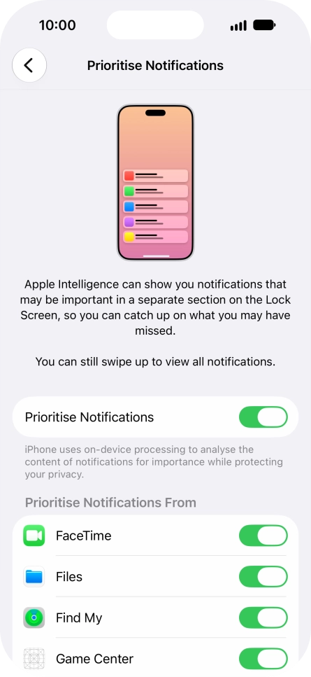 Press the indicator next to Press the indicator next to