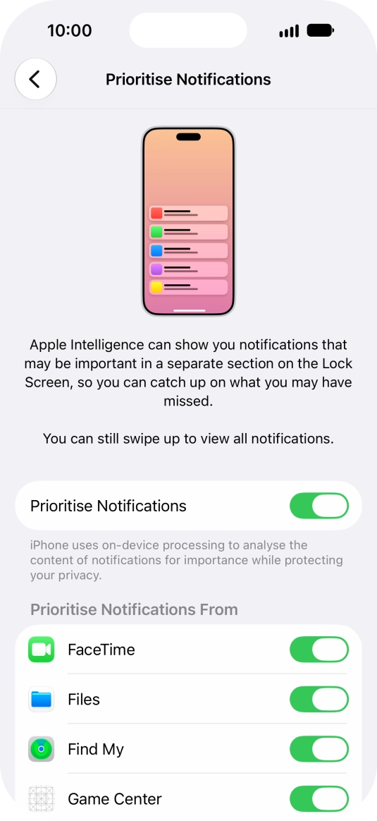 Press the indicator next to Press the indicator next to