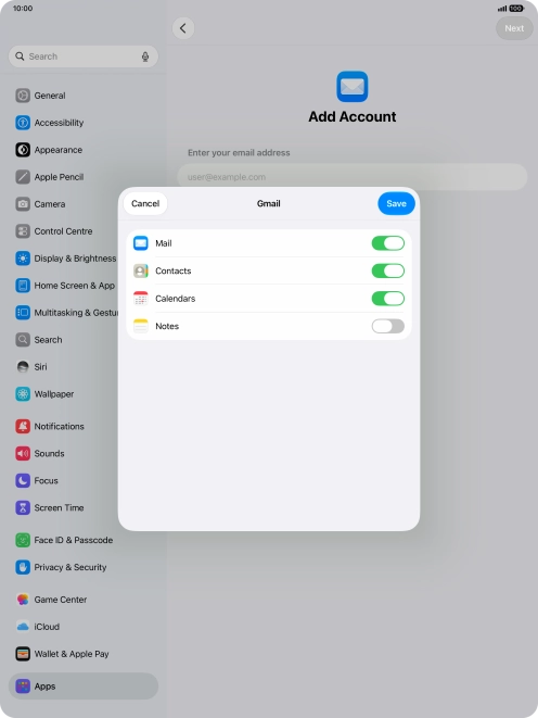 If this screen is displayed, you email account has been recognised and set up automatically. Follow the instructions on the screen to key in more information and finish setting up your tablet. If this screen is displayed, you email account has been recognised and set up automatically. Follow the instructions on the screen to key in more information and finish setting up your tablet.