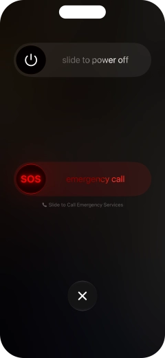 Press and drag the power off icon right.
