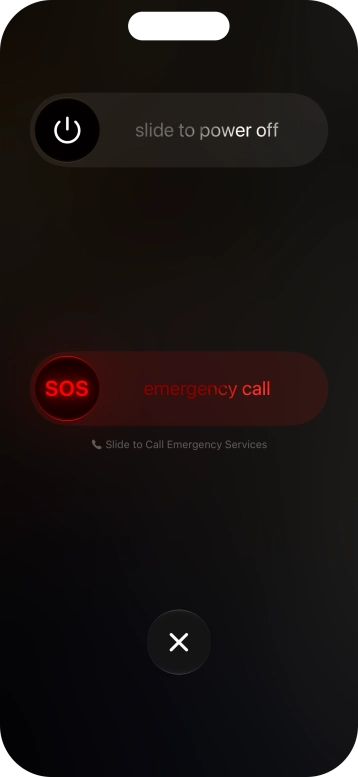 Press and drag the power off icon right.