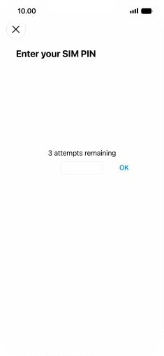 If your SIM is locked, key in your PIN and press OK. The default PIN is 1111.