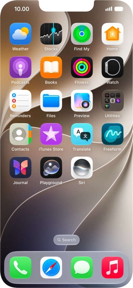 Press and hold anywhere on the home screen.
