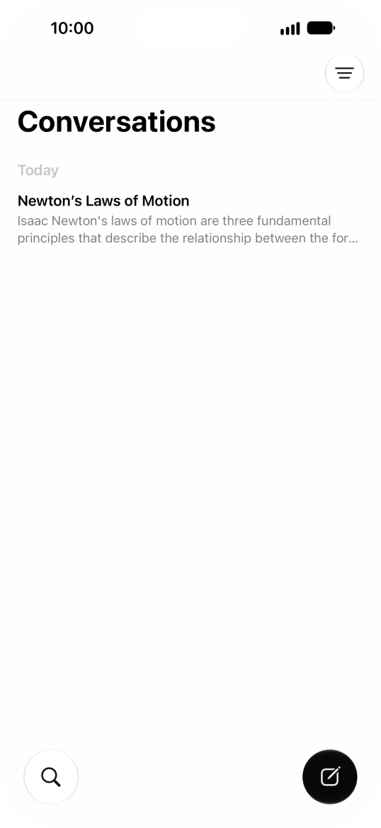 Press the required conversation to return to the conversation. Press the required conversation to return to the conversation.