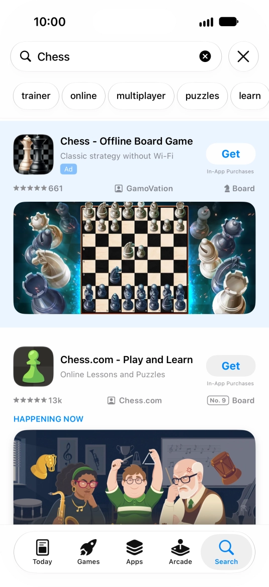 Press the required app.