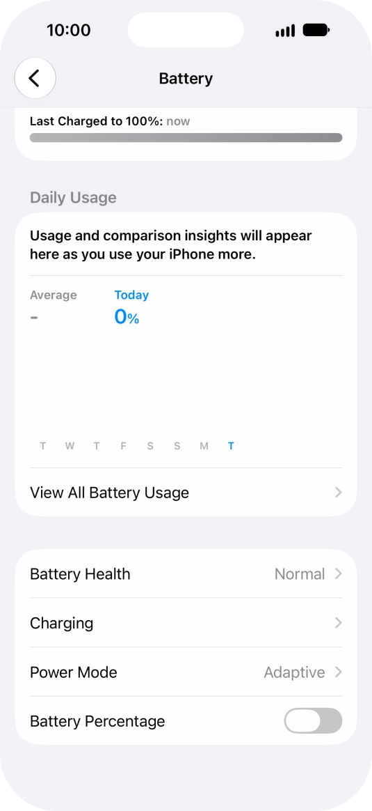 Press Power Mode.