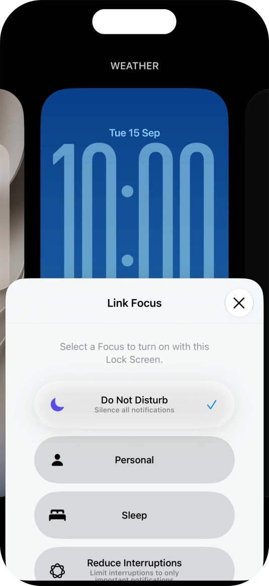 Press the close icon.