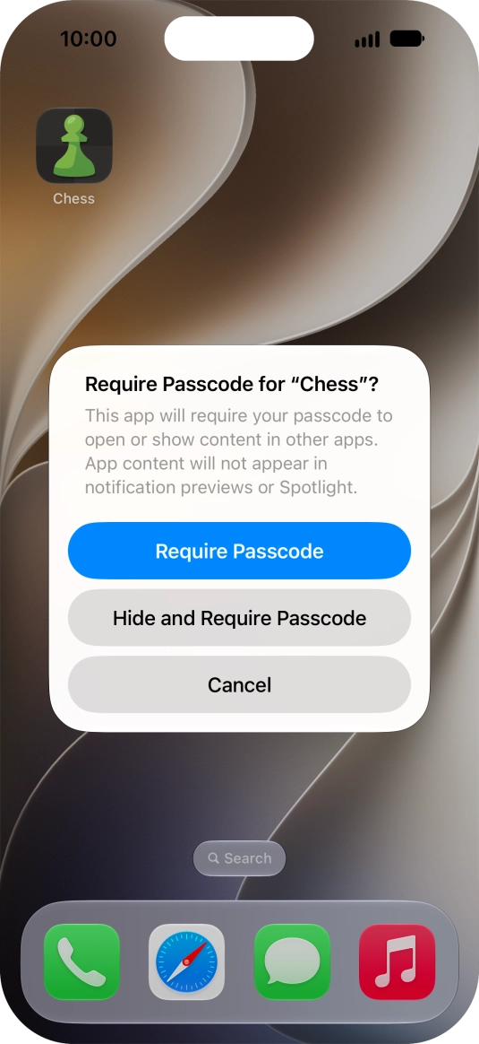 Press Require Passcode.
