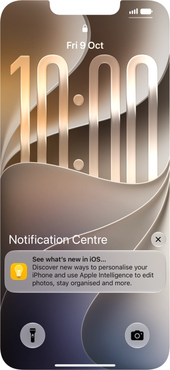 Press the required notification and follow the instructions on the screen to use the selected function.