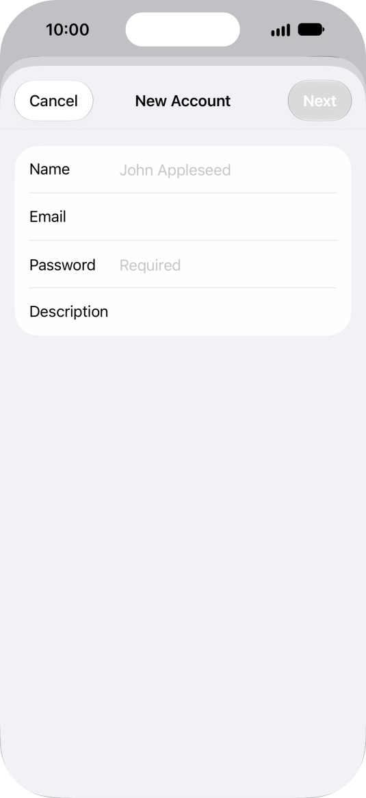 Press Name and key in the required sender name.