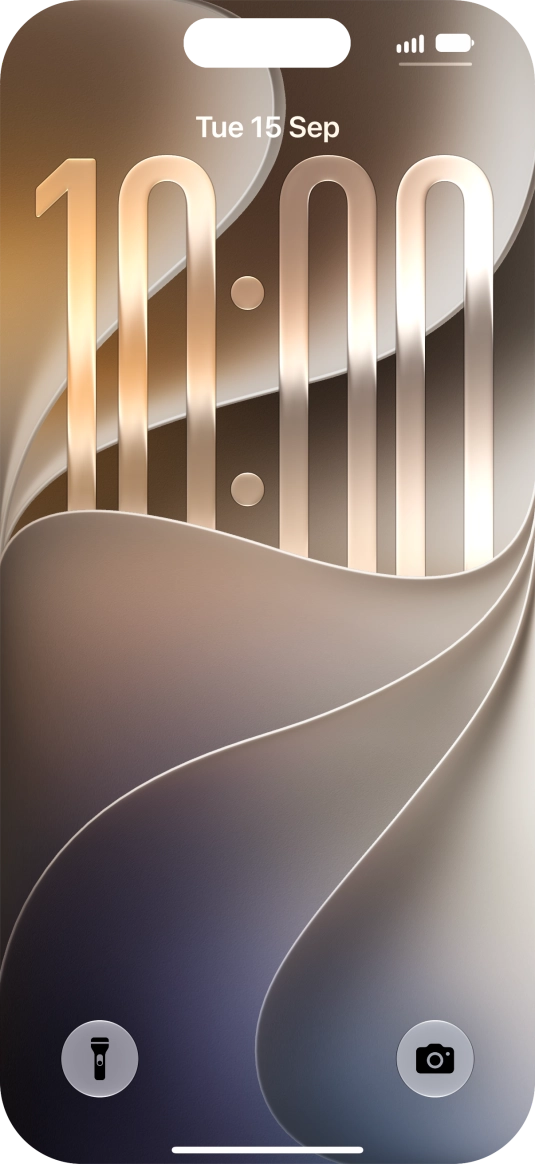 Press and hold anywhere on the lock screen.