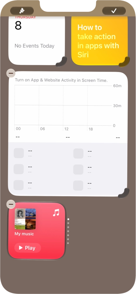 Press the confirm icon.