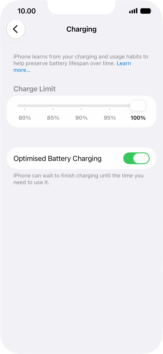 Press the indicator next to 