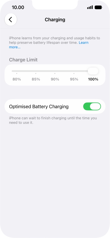 Press the indicator next to 