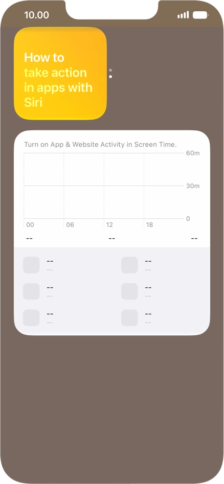 Press and hold the required Widget Stack.