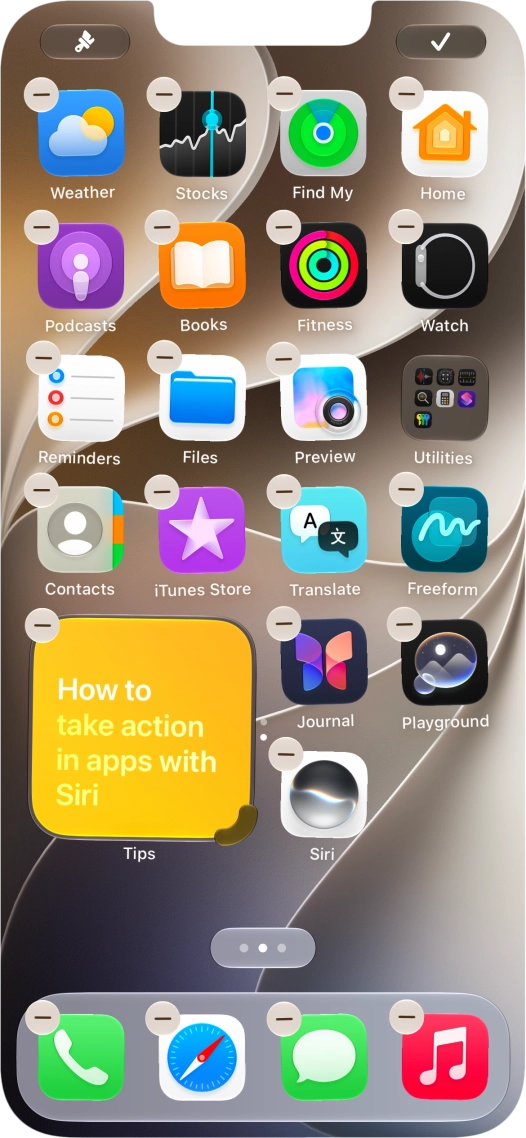Press the confirm icon.