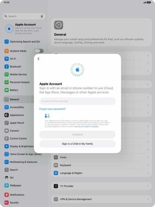 Press Email or Phone Number and key in the username for your Apple Account.