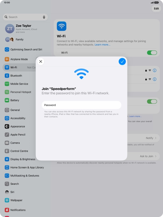 Press the confirm icon. Press the confirm icon.