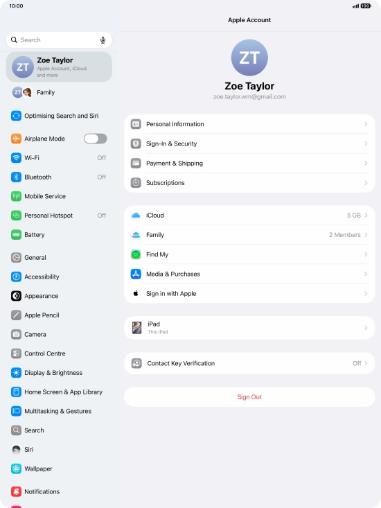 Press iCloud. Press iCloud.