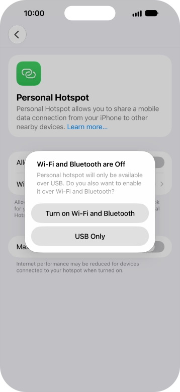 If Wi-Fi is turned off, press Turn on Wi-Fi and Bluetooth.