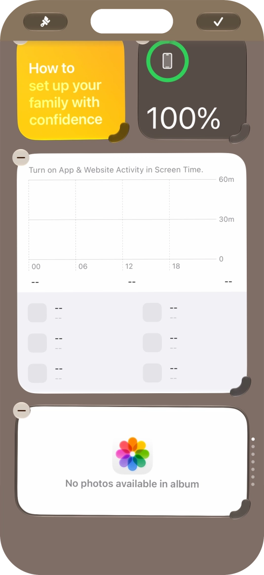 Press the confirm icon.