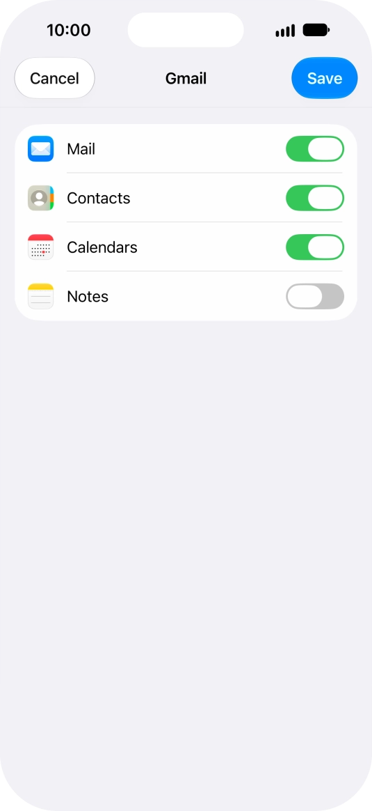 If this screen is displayed, you email account has been recognised and set up automatically. Follow the instructions on the screen to key in more information and finish setting up your phone.