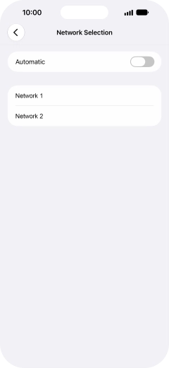 If you turn off the function, press the required network.