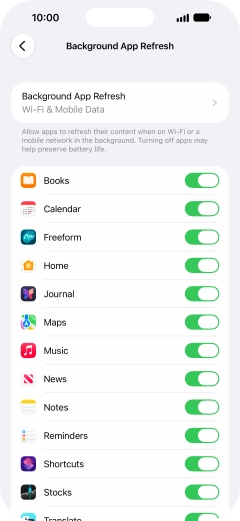 Press Background App Refresh.