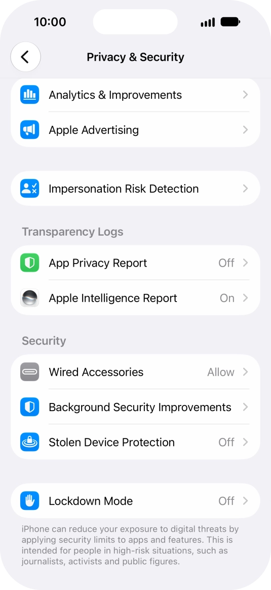 Press App Privacy Report. Press App Privacy Report.