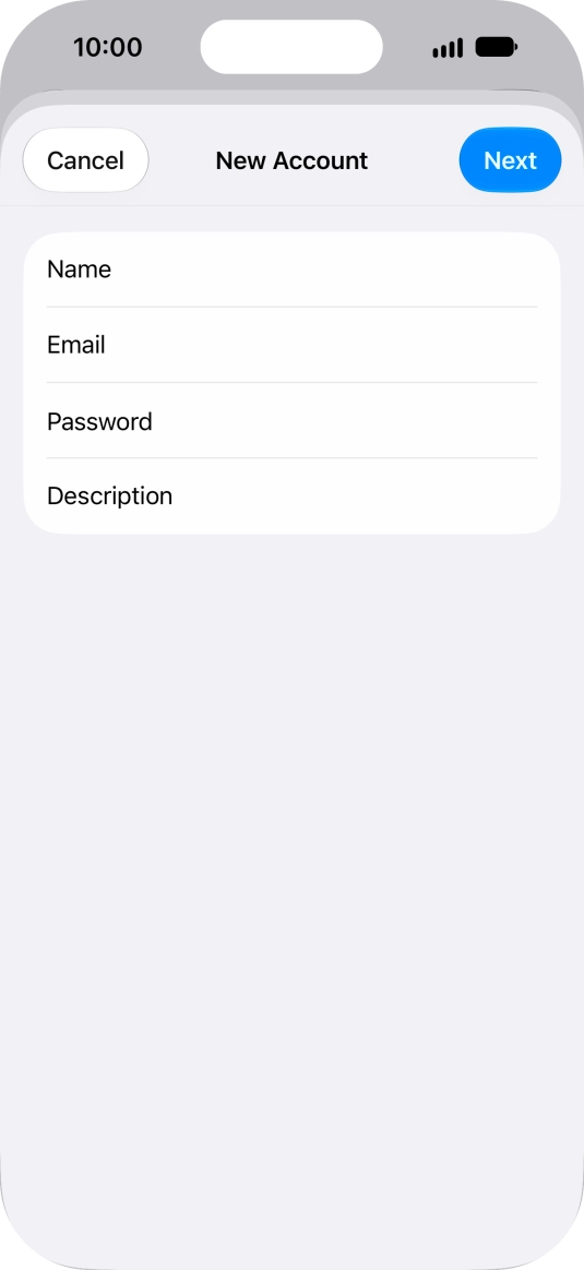 Press Description and key in the required name.