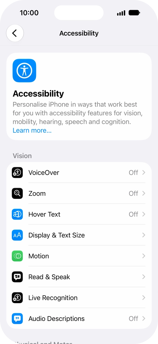 Press the required category below 