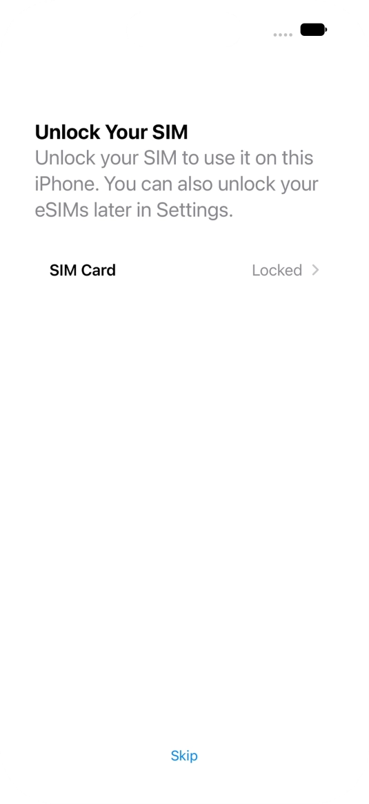 Press SIM Card.