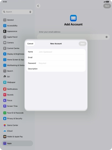 Press Name and key in the required sender name. Press Name and key in the required sender name.