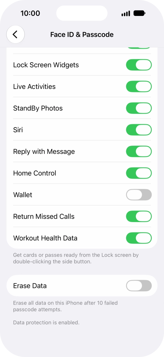 Press the indicator next to 