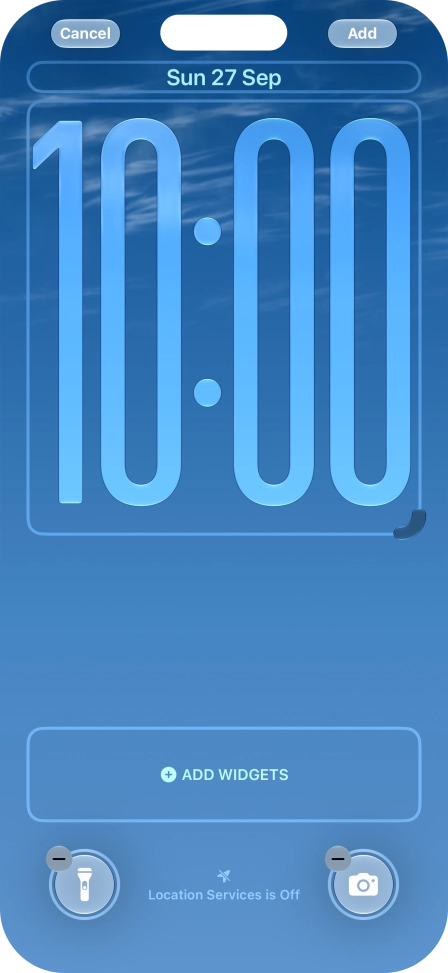 To customise the way the lock screen date is displayed, press the date widget and follow the instructions on the screen to find the required widget display mode. To customise the way the lock screen date is displayed, press the date widget and follow the instructions on the screen to find the required widget display mode.