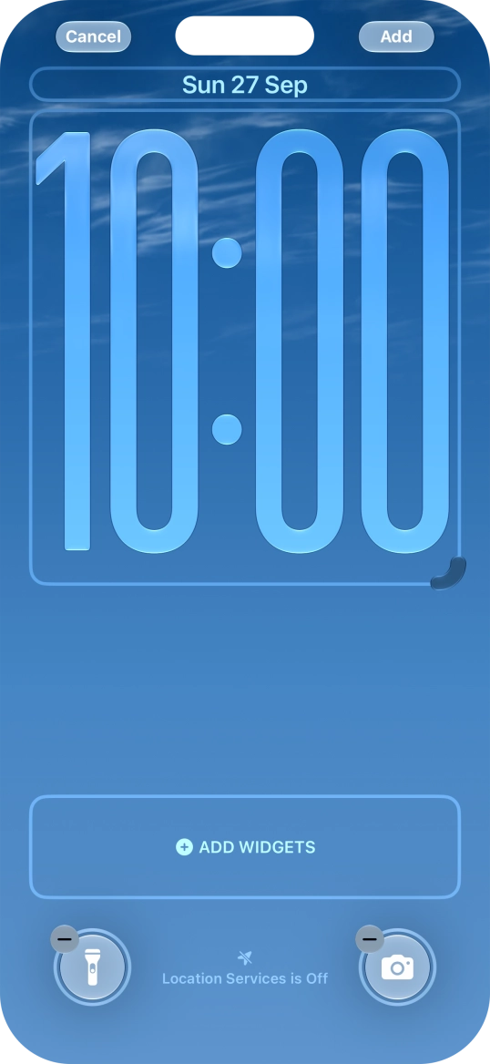 To customise the way the lock screen date is displayed, press the date widget and follow the instructions on the screen to find the required widget display mode. To customise the way the lock screen date is displayed, press the date widget and follow the instructions on the screen to find the required widget display mode.