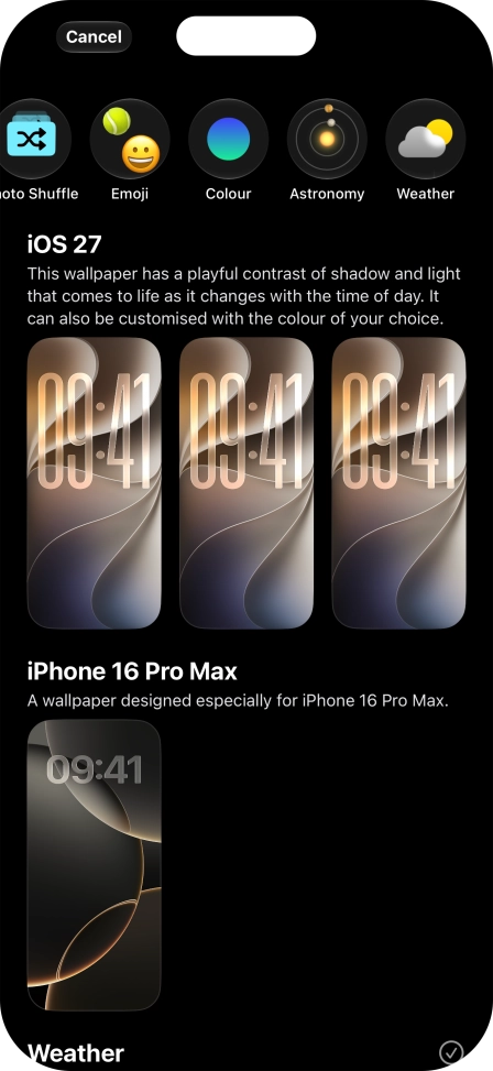 Press the required category and follow the instructions on the screen to select the required background image. Press the required category and follow the instructions on the screen to select the required background image.