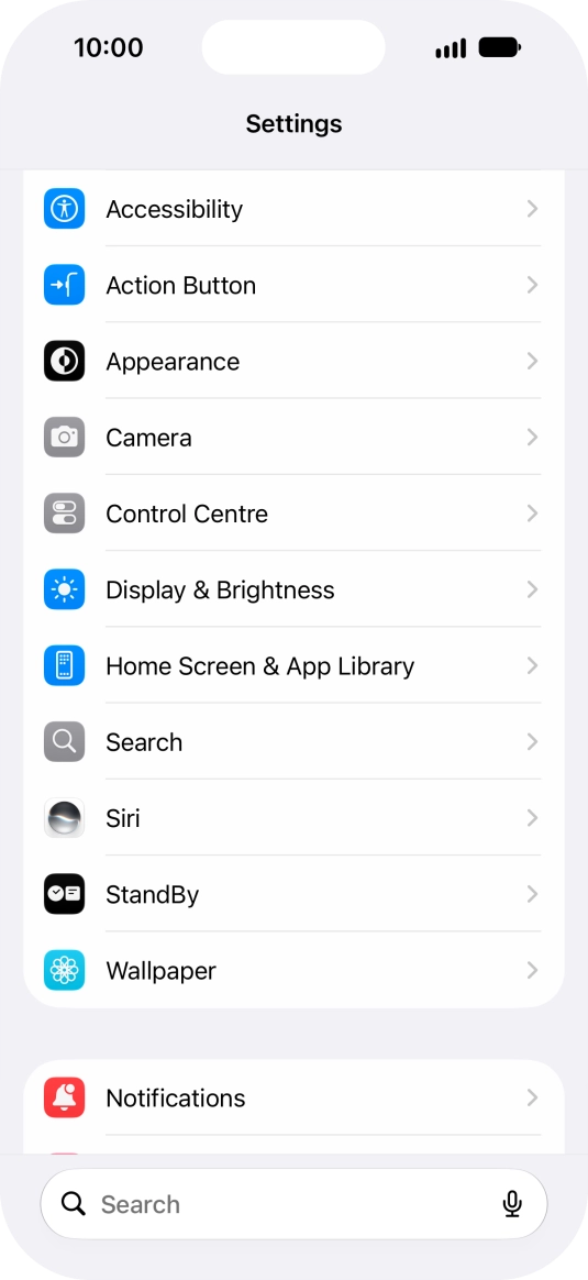 Press Display & Brightness.