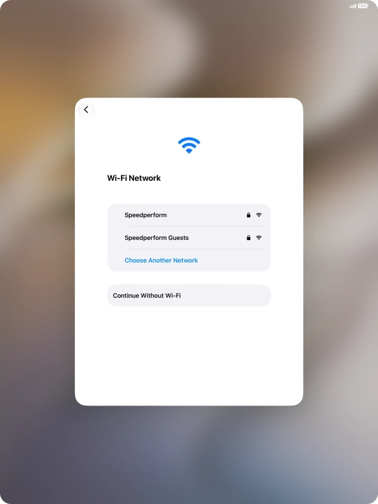 Press the required Wi-Fi network.