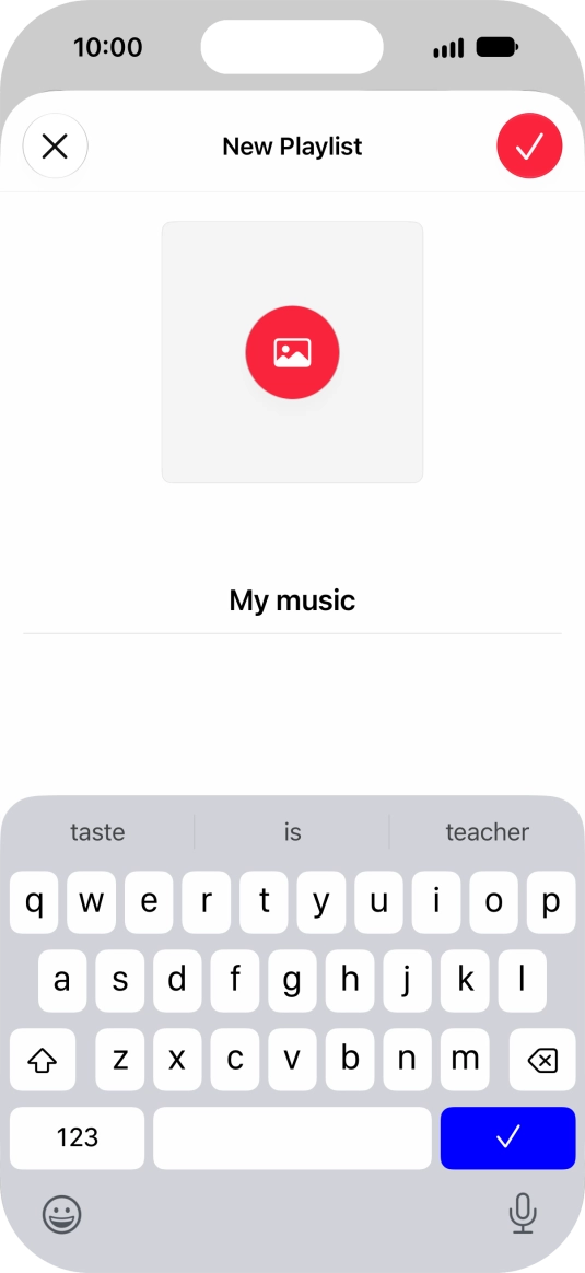 Press the confirm icon.