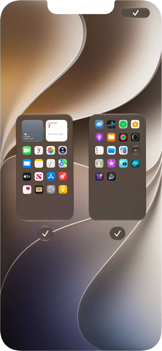 Press the confirm icon.