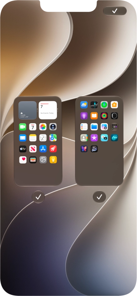 Press the confirm icon.