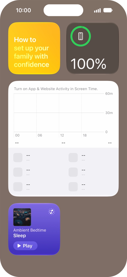 Press and hold the required widget until a pop-up menu is displayed.