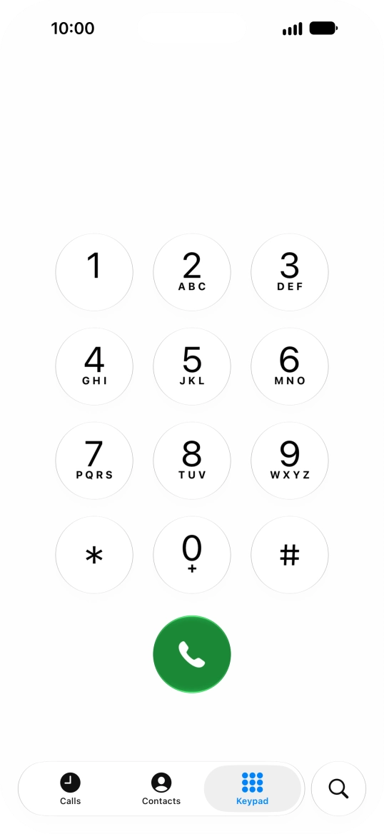 Key in ##002# and press the call icon. Key in ##002# and press the call icon.