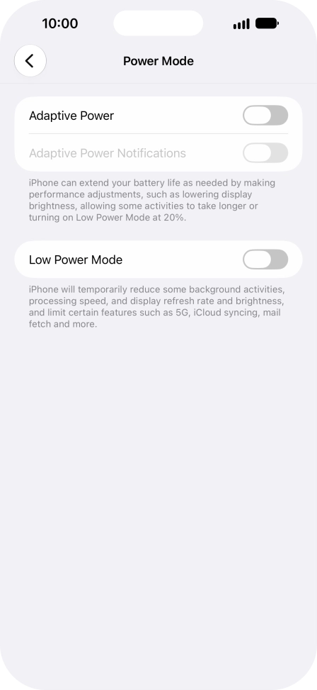 Press the indicator next to 