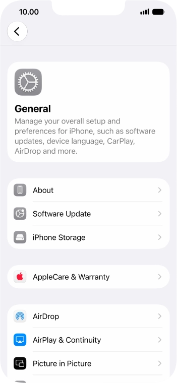 Press Software Update. If a new software version is available, it's displayed. Follow the instructions on the screen to update the phone software.